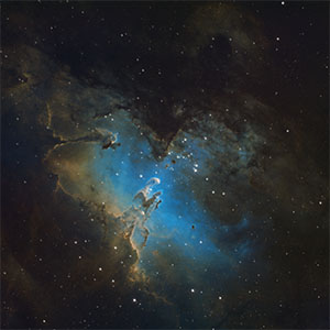M16 Eagle Nebula (in Hubble palette)